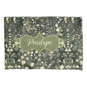 Penelope Dark Daisy Floral Pillowcase