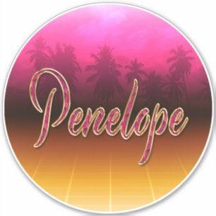 Penelope First Name pink Sticker