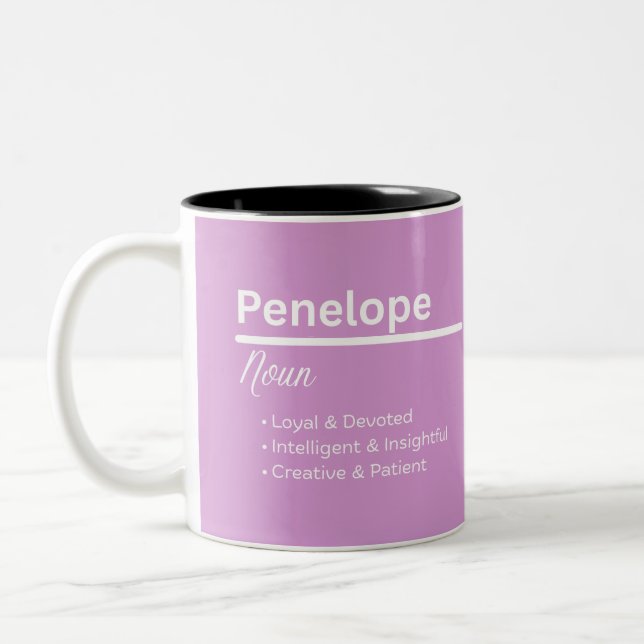 Penelope Girl Name Definition Mug | Personalized (Left)