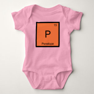 Penelope Name Chemistry Element Periodic Table Baby Bodysuit