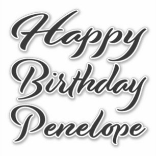 Penelope name first name black sticker birthday