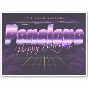 Penelope Name First name retro Sticker Birthday