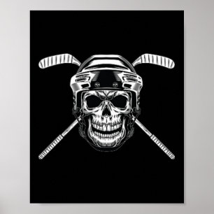 Penger Instructions Press Em Here Biker And Hockey Poster