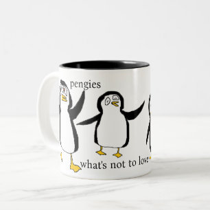 Pengies, What's Not to Love Two-Tone Coffee Mug