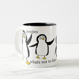Pengies, What's Not to Love Two-Tone Coffee Mug