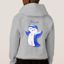 Pengu Happy Penguin Fun Club(Blue-G) Kids Hoodie