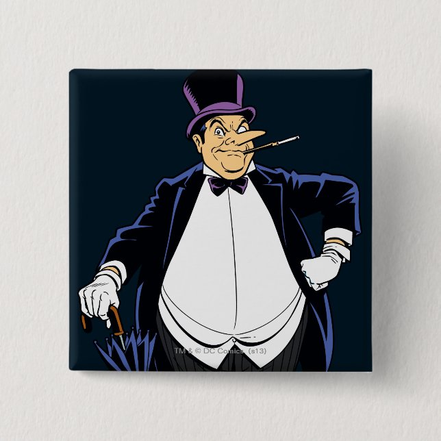 Penguin 15 Cm Square Badge (Front)