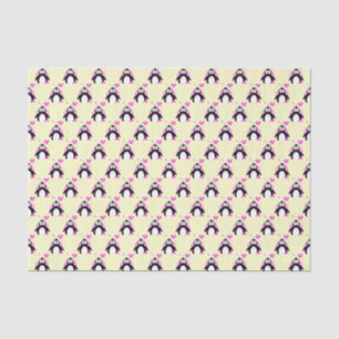 Penguin 3 year old pink cream tissue paper