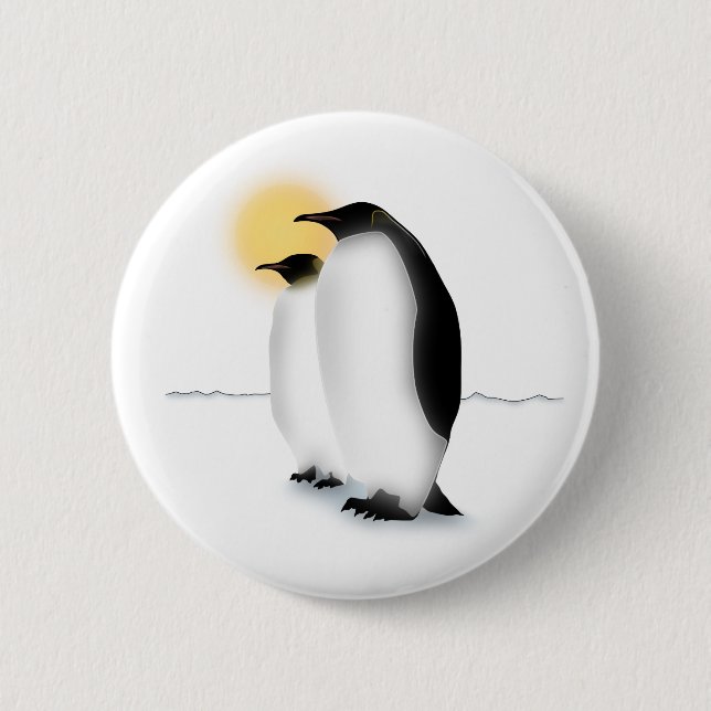 Penguin 6 Cm Round Badge (Front)