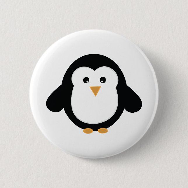 Penguin 6 Cm Round Badge (Front)