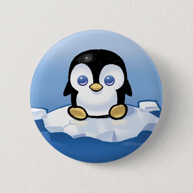 Penguin 6 Cm Round Badge (Front)