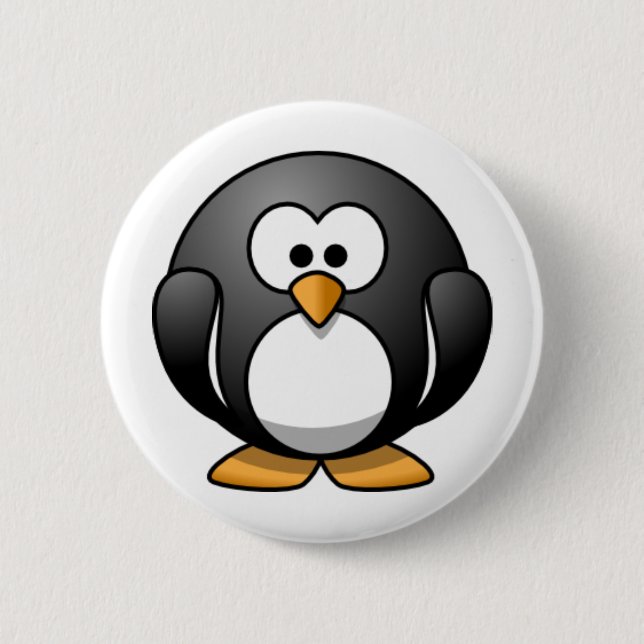 Penguin 6 Cm Round Badge (Front)
