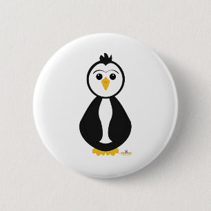 Penguin 6 Cm Round Badge