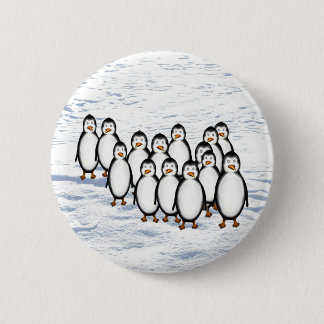 penguin 6 cm round badge