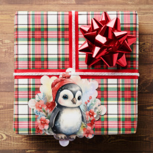Penguin Add Names Cute Christmas Tree Decoration Card