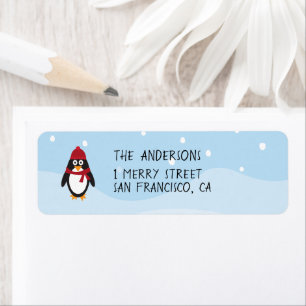 Penguin Address Labels for the Holidays Christmas