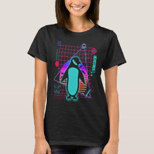 Penguin Aesthetic Vaporwave 80s Style Penguins T-Shirt