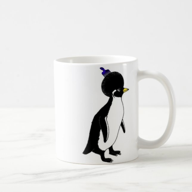 penguin afro double mug (Right)