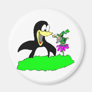 Penguin and Leprechaun Magnet
