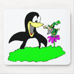 Penguin and Leprechaun Mouse Mat