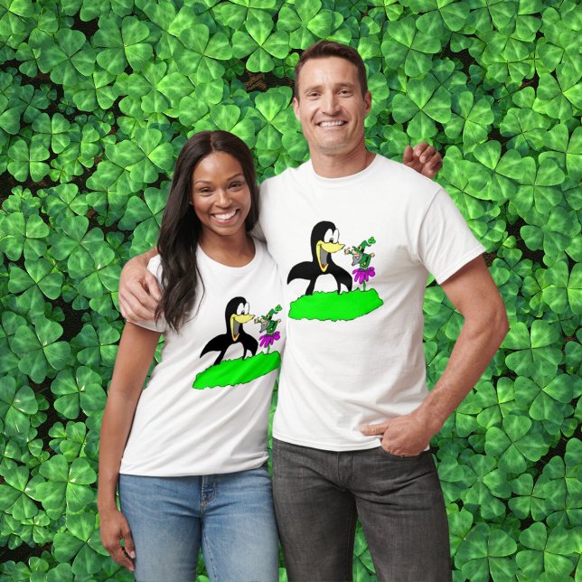 Penguin and Leprechaun Unisex T-Shirt (Penguin and Leprechaun Unisex T-Shirt)