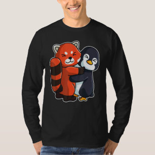 Penguin And Red Panda Cute Animals For Women Anima T-Shirt