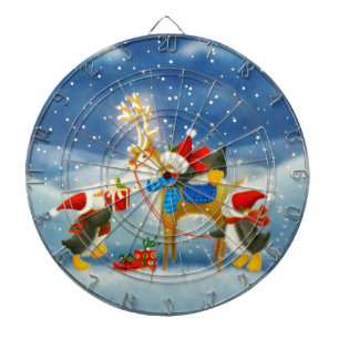Penguin and Reindeer Dartboard
