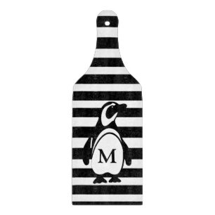 Penguin and Stripes Cutting Board