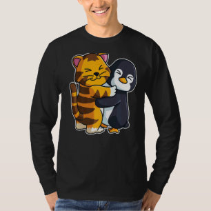 Penguin And Tiger Cute Animals For Women Animal Hu T-Shirt
