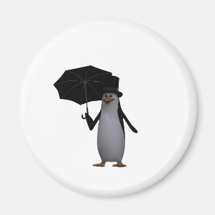 penguin and umbrella magnet