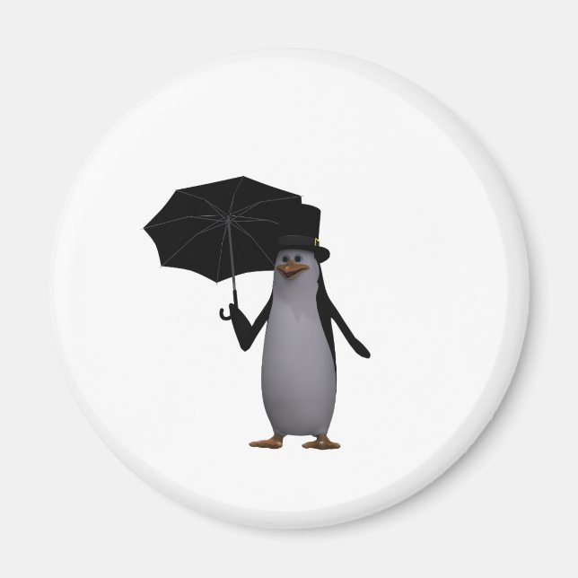 penguin and umbrella magnet (Front)