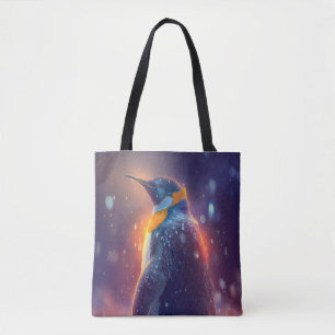 Penguin Animal Portrait Painting Wildlife Outdoors Tote Bag
