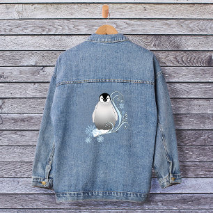 Penguin Art Nouveau Snowflakes Denim Jacket