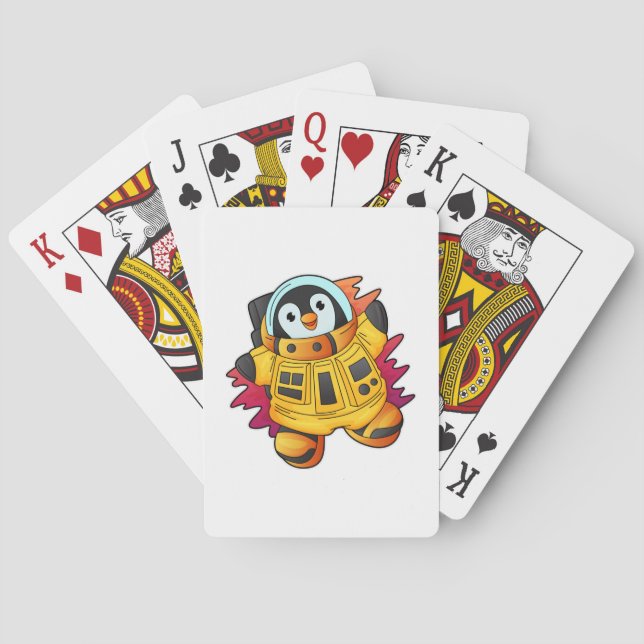 Penguin as Astronaut in Suit Playing Cards (Back)