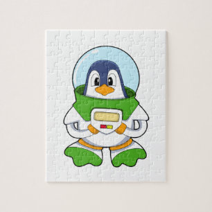 Penguin as Astronaut with Costume Jigsaw Puzzle