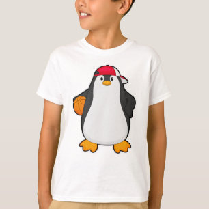 Penguin as Basketball player with Basketball ball T-Shirt