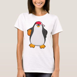 Penguin as Basketball player with Basketball ball T-Shirt