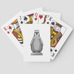 Penguin as Chess piece King Playing Cards