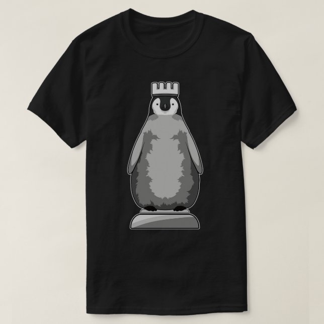 Penguin as Chess piece King T-Shirt (Design Front)