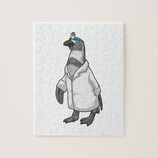 Penguin as Doctor with Doctor's coat Jigsaw Puzzle (Vertical)