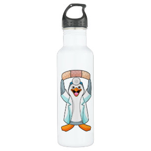 Penguin as Doctor with Plaster 710 Ml Water Bottle