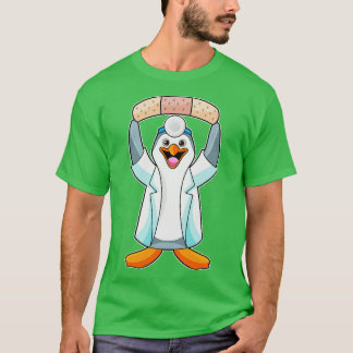 Penguin as Doctor with Plaster T-Shirt