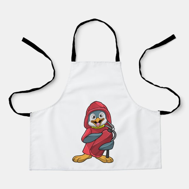 Penguin as Firefighter with Extinguisher Apron (Front)