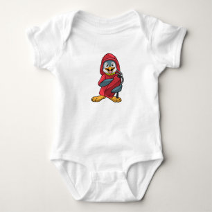 Penguin as Firefighter with Extinguisher Baby Bodysuit