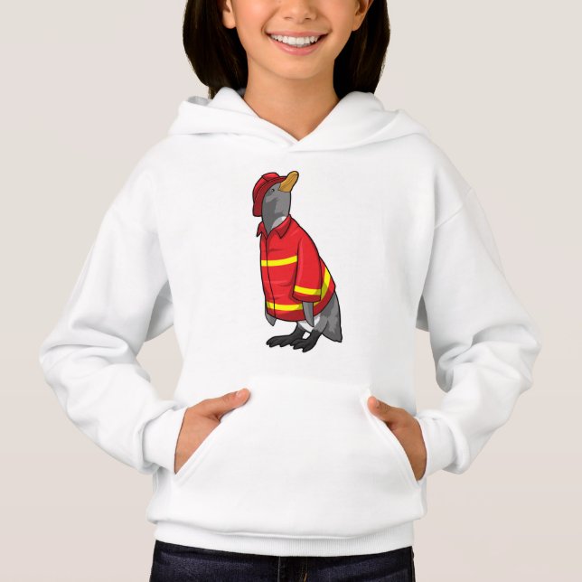 Penguin as Firefighter with Helmet (Front)