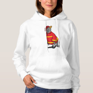 Penguin as Firefighter with Helmet Hoodie