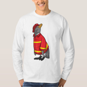 Penguin as Firefighter with Helmet T-Shirt