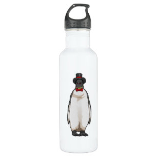 Penguin as Gentleman with Hat 710 Ml Water Bottle