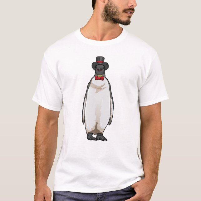 Penguin as Gentleman with Hat T-Shirt (Front)