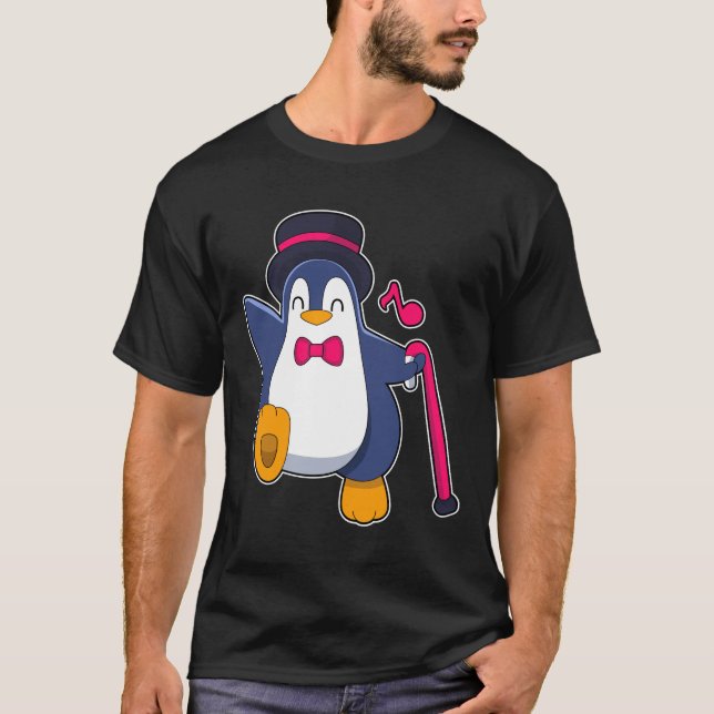 Penguin as Groom with Tie T-Shirt (Front)